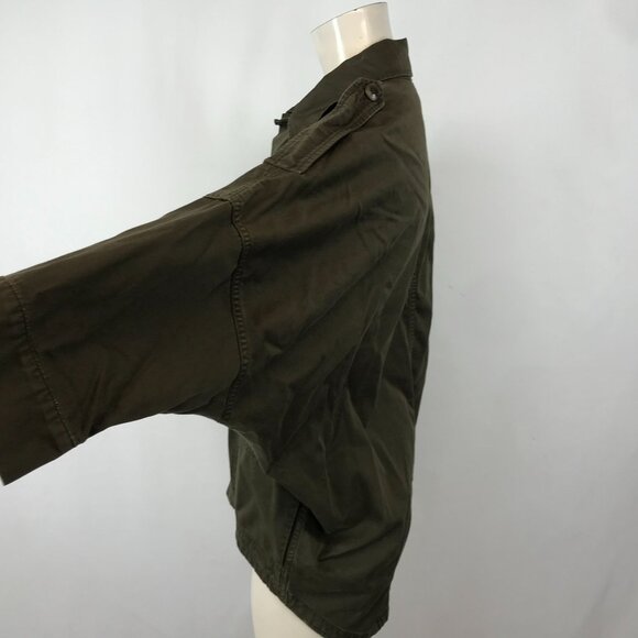 BOY. BAND OF OUTSIDERS ~ WOMENS 3 ~ OLIVE BUTTON UP MILITARY JACKET - Picture 3 of 5